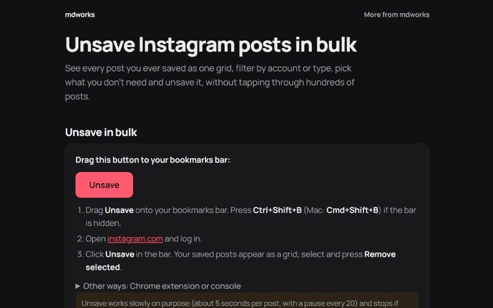 Unsave screenshot